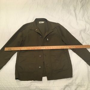 Huckberry "Wellen" Hemp Stretch Chore Coat, Dark Olive Size: M